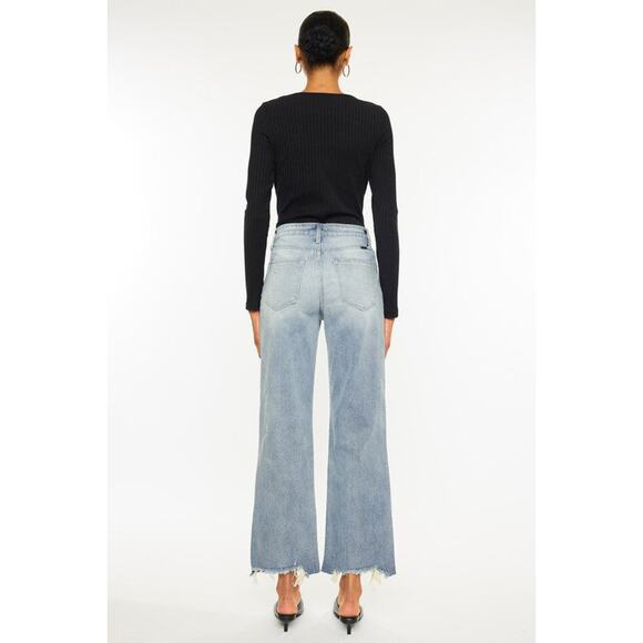 Kan Can High Rise Slim Wide Leg Jeans - KC2565L - Size 15/31 - Picture 9 of 9